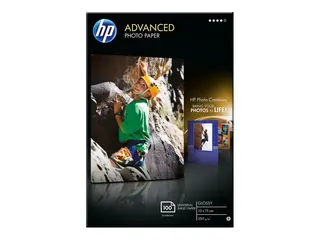 HP Advanced Glossy Photo Paper - Blank - 100 x 150 mm 250 g/m&#178; - 100 ark fotopapir - for ENVY 50XX, 76XX; ENVY Inspire 7920; Officejet 52XX, 80XX; Photosmart B110, Wireless B110