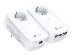 TP-Link TL-PA8033P KIT V4 - Starter Kit str&#248;mlinjeadaptersett 3-portssvitsj - 1GbE, HomePlug AV (HPAV), HomePlug AV (HPAV) 2.0, IEEE 1901 - veggpluggbar - med TP-Link TL-PA8010P