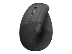 Logitech Lift for Business - Vertikal mus ergonomisk - venstrehendt - 6 knapper - tr&#229;dl&#248;s - Bluetooth, 2.4 GHz - Logitech Logi Bolt USB-mottaker - grafitt