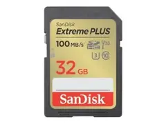 SanDisk Extreme PLUS - Flashminnekort 32 GB - UHS-I U3 / Class10 - SDHC UHS-I