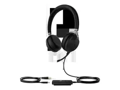 Yealink UH38 Dual - Hodesett - on-ear Bluetooth - tr&#229;dl&#248;s, kablet - USB-A - svart - Certified for Microsoft Teams