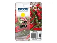 Epson 503XL Singlepack - 6.4 ml - XL - gul original - bl&#230;re med RF/lyd-alarm - blekkpatron - for Expression Home XP-5200, XP-5205; WorkForce WF-2960DWF, WF-2965DWF