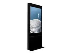 HI-ND Single Totem Decorative 55&quot; Stativ - for LCD-skjerm - metall, herdet sikkerhetsglass - svart - skjermst&#248;rrelse: 55&quot; - plassering p&#229; gulv - for LG 55UH5F, 55UH5F-B, 55UH5F-H; Samsung QB55R, QB55R-N, QH55R, QM55R, QM55R-T