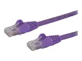 StarTech.com 50cm CAT6 Ethernet Cable, 10 Gigabit Snagless RJ45 650MHz 100W PoE Patch Cord, CAT 6 10GbE UTP Network Cable w/Strain Relief, Purple, Fluke Tested/Wiring is UL Certified/TIA Category 6 - 24AWG (N6PATC50CMPL) - Nettverkskabel - RJ-45 (hann) til RJ-45 (hann) - 50 cm - UTP - CAT 6 - uten hindringer, flertr&#229;det - purpur