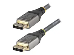 StarTech.com 3ft (1m) VESA Certified DisplayPort 1.4 Cable, 8K 60Hz HDR10, Ultra HD 4K 120Hz DP Video Cable, DisplayPort to DisplayPort Cable, DP Cord for Monitors/Displays, M/M DP 1.4 Cable with Latches (DP14VMM1M) - DisplayPort-kabel - DisplayPort (hann) til DisplayPort (hann) - DisplayPort 1.4 - 1 m - 4 K 120 Hz (3840 x 2160) st&#248;tte, 8 K 60 Hz (7680 x 4320) st&#248;tte, formst&#248;pt, passiv - svart, gr&#229;