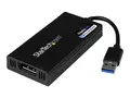 StarTech.com USB 3.0 to DisplayPort Adapter DisplayLink Certified - 4K 30Hz - USB / DisplayPort-adapter - TAA-samsvar - USB-type A (hann) til DisplayPort (hunn) - USB 3.0 - 9 m - 4K-st&#248;tte, USB-str&#248;m - svart - for P/N: MDP2DPMM10, MDP2DPMM3, MDP2DPMM6, MDP2DVIMM6BS, TB33A1C