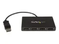 StarTech.com 4-Port Multi Monitor Adapter, DisplayPort 1.2 MST Hub, 4x 1080p, Video Splitter for Extended Desktop Mode on Windows PCs Only, DP to Quad DP Monitors MST Hub DP Multi Stream Transport Hub (MSTDP124DP) - Videosplitter - 4 x DisplayPort - stasjon&#230;r - for P/N: SV231DPU34K, SVA5N3NEUA