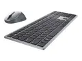 Dell Premier Wireless Keyboard and Mouse KM7321W Tastatur- og mussett - tr&#229;dl&#248;s - 2.4 GHz, Bluetooth 5.0 - QWERTY - US International - titangr&#229;