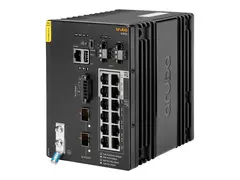 HPE Aruba 4100i - Switch - 8 x 10/100/1000 (PoE Class 4) + 4 x 10/100/1000 (PoE Class 6) + 2 x SFP+ DIN-skinnemonterbar - PoE Class 4 / PoE Class 6