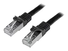 StarTech.com 5m CAT6 Ethernet Cable, 10 Gigabit Shielded Snagless RJ45 100W PoE Patch Cord, CAT 6 10GbE SFTP Network Cable w/Strain Relief, Black, Fluke Tested/Wiring is UL Certified/TIA Category 6 - 26AWG (N6SPAT5MBK) - Koblingskabel - RJ-45 (hann) til RJ-45 (hann) - 5 m - SFTP - CAT 6 - formst&#248;pt, uten hindringer - svart