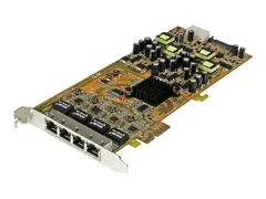 StarTech.com 4 Port Gigabit PoE (Power over Ethernet) Card PCIe Network Card - PoE / PoE+ Up to 25W Per Port - PCIe NIC - Gigabit Ethernet Card (ST4000PEXPSE) - Nettverksadapter - PCIe x4 - Gigabit Ethernet x 4