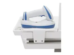 Ergotron T-Slot Scanner and Printer Holder Monteringskomponent (holder) - for strekkodeskanner / skriver - hvit - vognmonterbar - for P/N: C50-2500-0, C50-2510-0