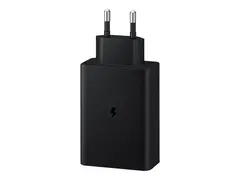 Samsung EP-T6530 - Str&#248;madapter - 65 watt 3 A - PD 3.0, SFC 2.0 - 3 utgangskontakter (USB, 2 x USB-C) - svart