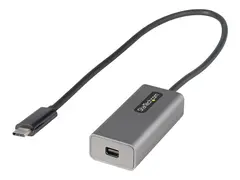 StarTech.com USB C to Mini DisplayPort Adapter, 4K 60Hz USB-C to mDP Adapter Dongle, USB Type-C to Mini DP Monitor/Display, Video Converter, Works w/ Thunderbolt 3, 12&quot; Long Attached Cable DP Alt Mode, mDP 1.2 (CDP2MDPEC) - DisplayPort-adapter - 24 pin USB-C (hann) til Mini DisplayPort (hunn) - Displayport 1.2/Thunderbolt 3 - 30.6 cm - st&#248;tte for 4K 60 Hz (3840 x 2160) - gr&#229;