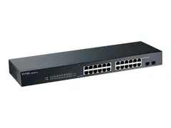 Zyxel GS1900-24 - Switch - smart 24 x 10/100/1000 + 2 x Gigabit SFP (opplink) - stasjon&#230;r, rackmonterbar