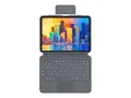 ZAGG Pro Keys with Trackpad - Tastatur og folioveske bakgrunnsbelyst - Bluetooth - Nordisk - svart/gr&#229; tastatur, svart/gr&#229; boks - for Apple 10.9-inch iPad Air (4. generasjon, 5. generasjon)
