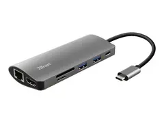 Trust Dalyx 7-in-1 USB-C Multiport Adapter dokkingstasjon - USB-C 3.2 - HDMI - 1GbE