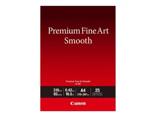 Canon Premium Fine Art FA-SM2 - Glatt - 16,5 mille A4 (210 x 297 mm) - 310 g/m&#178; - 82 pund - 25 ark fotopapir - for imagePROGRAF PRO-1000, PRO-300; PIXMA PRO-10S