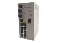 Allied Telesis AT IFS802SP - Switch Styrt - 8 x 10/100 + 2 x kombo-Gigabit SFP - DIN-skinnemonterbar, veggmonterbar - DC-str&#248;m