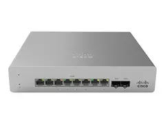 Cisco Meraki Cloud Managed MS120-8 - Switch Styrt - 8 x 10/100/1000 (PoE+) + 2 x Gigabit SFP - stasjon&#230;r, veggmonterbar - PoE+ (67 W)