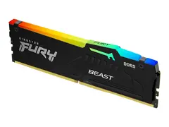 Kingston FURY Beast RGB - DDR5 sett - 16 GB: 2 x 8 GB - DIMM 288-pin - 5200 MHz / PC5-41600 - CL40 - 1.25 V - ikke-bufret - on-die ECC