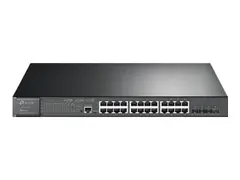 TP-Link JetStream TL-SG3428XMP V1 - switch - Styrt - 24 x 10/100/1000 (PoE+) + 4 x 10 Gigabit SFP+ - rackmonterbar - PoE+ (384 W)