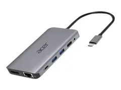 Acer 12-In-1 Type-C Adapter - dokkingstasjon USB-C - 2 x HDMI, DP - 1GbE