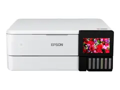 Epson EcoTank ET-8500 - Multifunksjonsskriver farge - ink-jet - p&#229;fyllbar - A4/Letter (medie) - opp til 16 spm (trykking) - USB, LAN, USB-vert, Wi-Fi(ac) - hvit