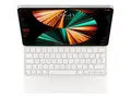 Apple Magic Keyboard - Tastatur og folioveske med styrepute - bakbelysning - Apple Smart connector - QWERTY - Internasjonal engelsk / kanadisk fransk - hvit - for Apple 12.9-inch iPad Pro (3rd gen, 4th gen, 5th gen, 6th gen), 13-inch iPad Air (M2)