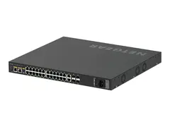 NETGEAR AV Line M4250-26G4XF-PoE+ Switch - L3 - Styrt - 24 x 10/100/1000 (PoE+) + 2 x 10/100/1000 + 4 x 1 Gigabit / 10 Gigabit SFP+ - side til side-luftflyt - rackmonterbar - PoE+ (480 W)