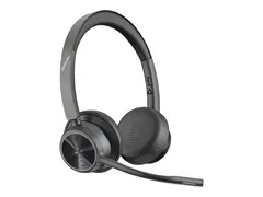 Poly Voyager 4300 UC Series 4320 For Microsoft Teams - hodesett - on-ear - Bluetooth - tr&#229;dl&#248;s - USB-A - lydisolerende - Certified for Microsoft Teams