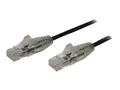 STARTECH 3M SLIM CAT6 CABLE - BLACK SNAGLESS - 28 AWG COPPER WIRE