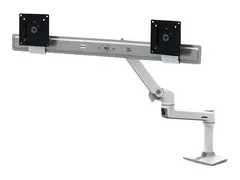 Ergotron LX - Monteringssett (undermonterings c-klemme, dobbel direktearm) for 2 LCD-skjermer - hvit - skjermst&#248;rrelse: inntil 25&quot; - skrivebord