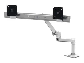 Ergotron LX - Monteringssett (undermonterings c-klemme, dobbel direktearm) for 2 LCD-skjermer - hvit - skjermst&#248;rrelse: inntil 25&quot; - skrivebord