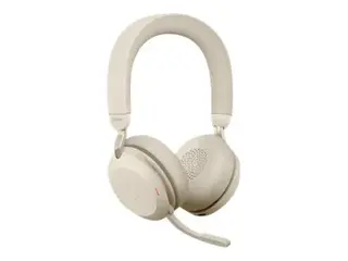 Jabra Evolve2 75 - Hodesett - on-ear Bluetooth - tr&#229;dl&#248;s - aktiv st&#248;ydemping - USB-A - lydisolerende - beige - Optimert for UC