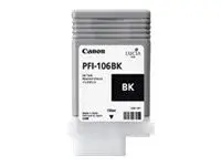 Canon PFI-106 BK - 130 ml - svart original - blekkbeholder - for imagePROGRAF iPF6400, iPF6400SE, IPF6450