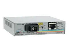 Allied Telesis AT FS238A/1 - Fibermedieomformer 100Mb LAN - 10Base-T, 100Base-FX, 100Base-TX - RJ-45 / SC-enkeltmodus - opp til 15 km - 1310 (TX) / 1550 (RX) nm