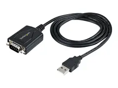 StarTech.com 3ft (1m) USB to Serial Cable with COM Port Retention, DB9 Male RS232 to USB Converter, Straight Through USB to Serial Adapter for PLC/Printer/Scanner Prolific IC, Automatic Handshake, Windows/Mac OS - Seriell adapter - USB - RS-232