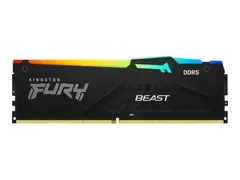 Kingston FURY Beast RGB - DDR5 sett - 64 GB: 2 x 32 GB - DIMM 288-pin - 5200 MHz / PC5-41600 - CL40 - 1.25 V - ikke-bufret - on-die ECC