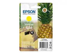 Epson 604 Singlepack - 2.4 ml - gul - original bl&#230;re med RF/lyd-alarm - blekkpatron - for Expression Home XP-2200, 2205, 3200, 3205, 4200, 4205; WorkForce WF-2910, 2930, 2935, 2950