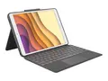Logitech Combo Touch - Tastatur og folioveske med styrepute - bakgrunnsbelyst - Apple Smart connector - Pan Nordic - gr&#229; - for Apple 10.9-inch iPad Air (4. generasjon, 5. generasjon)