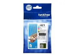 Brother LC421 Value Pack - 4-pack svart, cyan, magenta, gul - original - blekkpatron - for Brother DCP-J1140DW, DCP-J1800DW, MFC-J1010DW, MFC-J1012DW