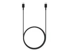 Samsung EP-DX310 - USB-kabel - 24 pin USB-C (hann) til 24 pin USB-C (hann) USB 2.0 - 3 A - 1.8 m - USB Power Delivery (3A, 60W), Super Fast Charging inntil 25 W - svart