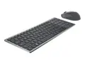 Dell Multi-Device KM7120W - Tastatur- og mussett Bluetooth, 2.4 GHz - QWERTY - US International - titangr&#229;