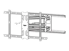 Neomounts WL40S-850BL18 - Monteringssett (kabeldekke, veggplate, brakettadapter, VESA-plate, dekorativt deksel) for LCD-skjerm