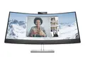 HP E34m G4 Conferencing Monitor E-Series - LED-skjerm - kurvet - 34&quot; - 3440 x 1440 WQHD @ 75 Hz - VA - 400 cd/m&#178; - 3000:1 - 5 ms - HDMI, DisplayPort, USB-C - h&#248;yttalere - s&#248;lv (stativ), svart hode