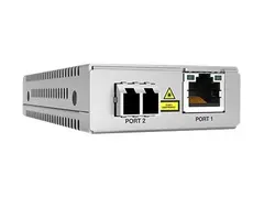 Allied Telesis AT MMC2000/LC - Fibermedieomformer 1GbE - 10Base-T, 1000Base-SX, 100Base-TX, 1000Base-T - RJ-45 / 2x LC multimodus - opp til 500 m - 850 nm