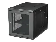 StarTech.com 12U 19&quot; Wall Mount Network Cabinet, 4 Post 24&quot; Deep Hinged Server Room Data Cabinet- Locking Computer Equipment Enclosure with Shelf, Flexible Vented IT Rack, Pre-Assembled 12U Vented Cabinet (RK1232WALHM) - Rackmantelskap - veggmonterbar - svart - 12U