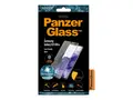 PanzerGlass Case Friendly - Skjermbeskyttelse for mobiltelefon glass - krystallklar, svart rand - for Samsung Galaxy S21 Ultra 5G