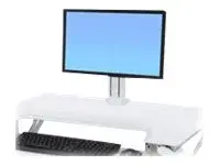 Ergotron WorkFit Single LD Monitor Kit Monteringskomponent (vognoppgraderingssett) - for LCD-skjerm - hvit - skjermst&#248;rrelse: inntil 27&quot;